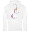 Чоловіча толстовка (худі) Єдиноріг в повний зріст Білий фото