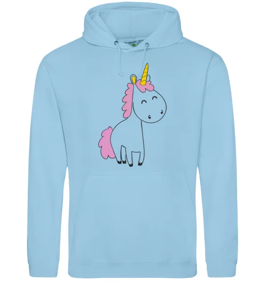 Жіноча толстовка (худі) Єдиноріг в повний зріст Блакитний фото