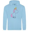 Жіноча толстовка (худі) Єдиноріг в повний зріст Блакитний фото