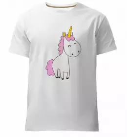 Мужская премиум футболка Одноріг з зіркою Белый фото