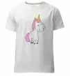 Чоловіча преміум футболка Єдиноріг в повний зріст Білий фото