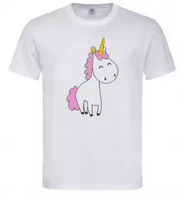 Мужская футболка Unicorn in glasses Белый фото