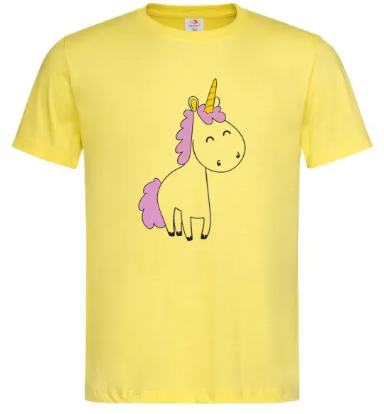 Чоловіча футболка Єдиноріг в повний зріст Лимонний фото