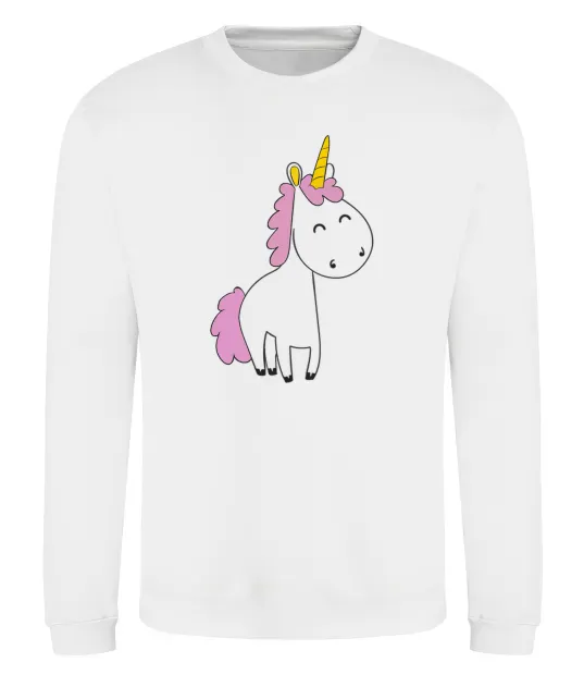 Світшот Єдиноріг в повний зріст Білий фото