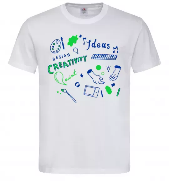 Мужская футболка Ideas design crestivity Белый фото