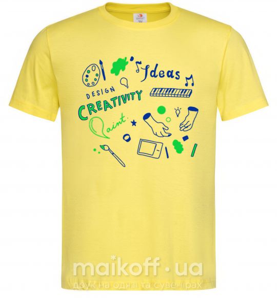 Чоловіча футболка Ideas design crestivity Лимонний фото