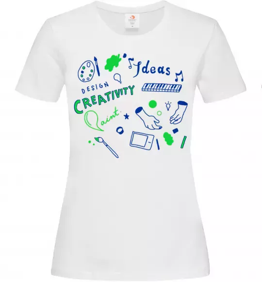Женская футболка Ideas design crestivity Белый фото