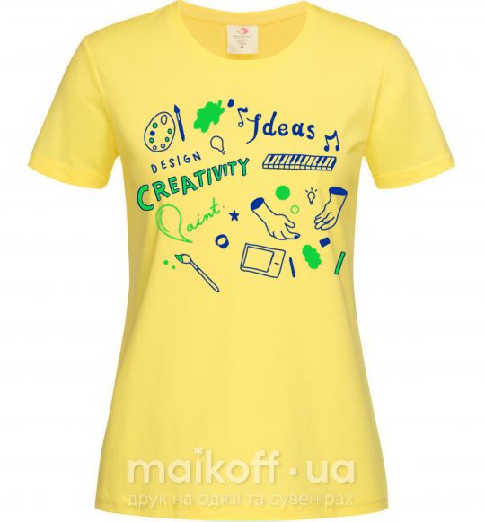 Жіноча футболка Ideas design crestivity Лимонний фото