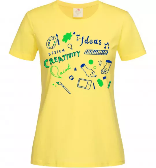 Женская футболка Ideas design crestivity Лимонный фото