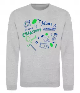 Світшот Ideas design crestivity Сірий меланж фото