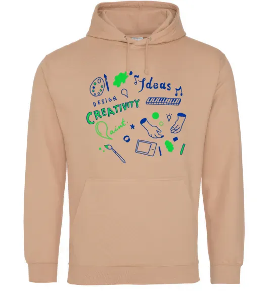 Чоловіча толстовка (худі) Ideas design crestivity Пісочний фото