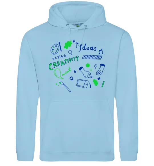 Жіноча толстовка (худі) Ideas design crestivity Блакитний фото