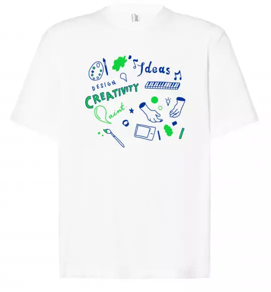 Футболка Оверсайз Ideas design crestivity Белый фото