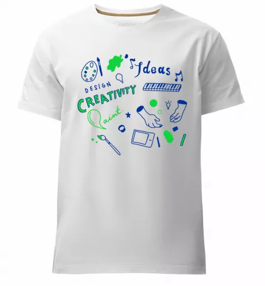 Чоловіча преміум футболка Ideas design crestivity Білий фото