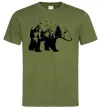 Чоловіча футболка Ведмідь природа Оливковий фото