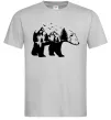 Чоловіча футболка Ведмідь природа Сірий фото
