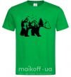 Мужская футболка Медведь природа Зеленый фото