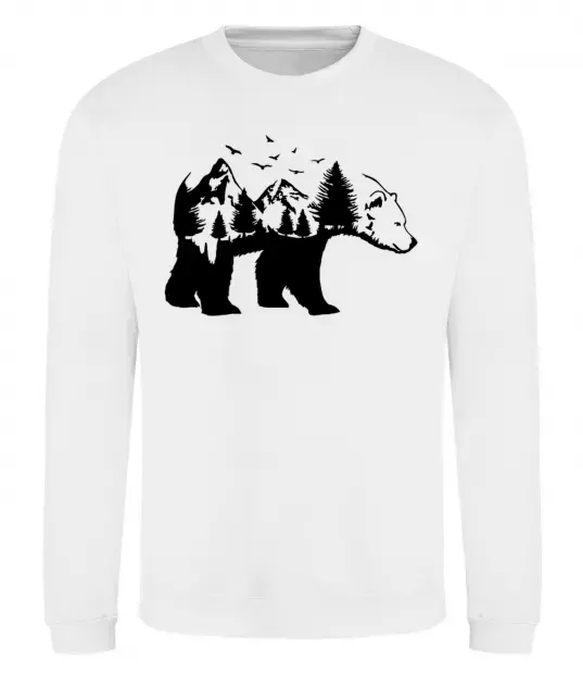 Свитшот Ведмідь природа Белый фото
