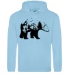 Женская толстовка (худи) Ведмідь природа Голубой фото
