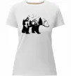 Женская премиум футболка Ведмідь природа Белый фото