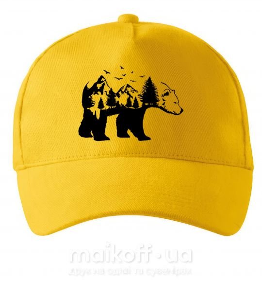 Кепка Медведь природа Сонячно жовтий фото