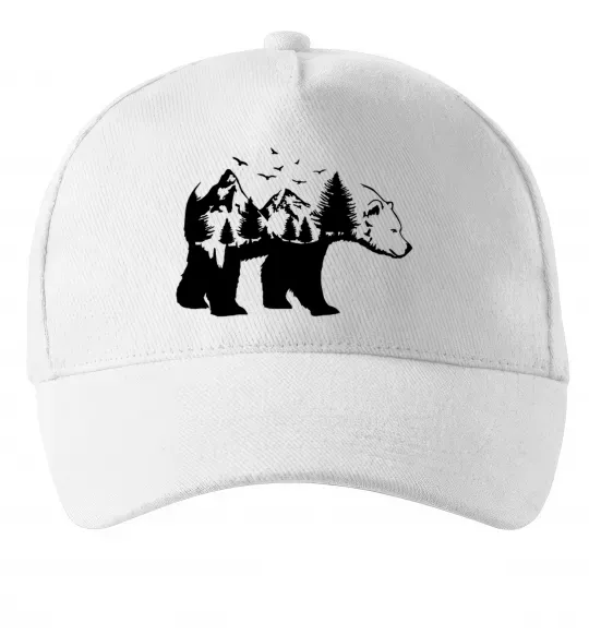 Кепка Ведмідь природа Белый фото