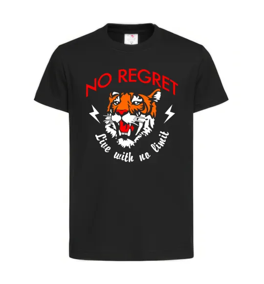 Детская футболка No regret live with no limit Черный фото