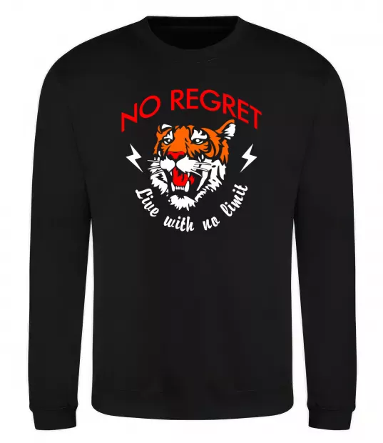Свитшот No regret live with no limit Черный фото