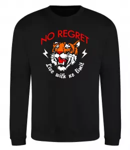 Свитшот No regret live with no limit Черный фото
