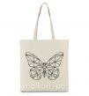 Еко-сумка Butterfly geometria Бежевий фото