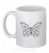 Чашка керамічна Butterfly geometria Білий фото