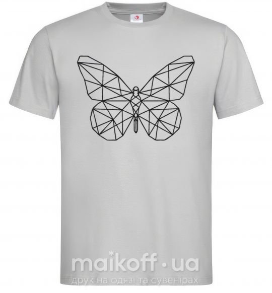 Чоловіча футболка Butterfly geometria Сірий фото