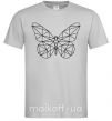 Мужская футболка Butterfly geometria Серый фото