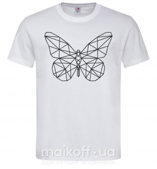 Чоловіча футболка Butterfly geometria Білий фото