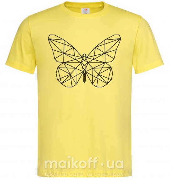 Мужская футболка Butterfly geometria Лимонный фото