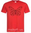 Чоловіча футболка Butterfly geometria Червоний фото