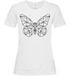 Жіноча футболка Butterfly geometria Білий фото
