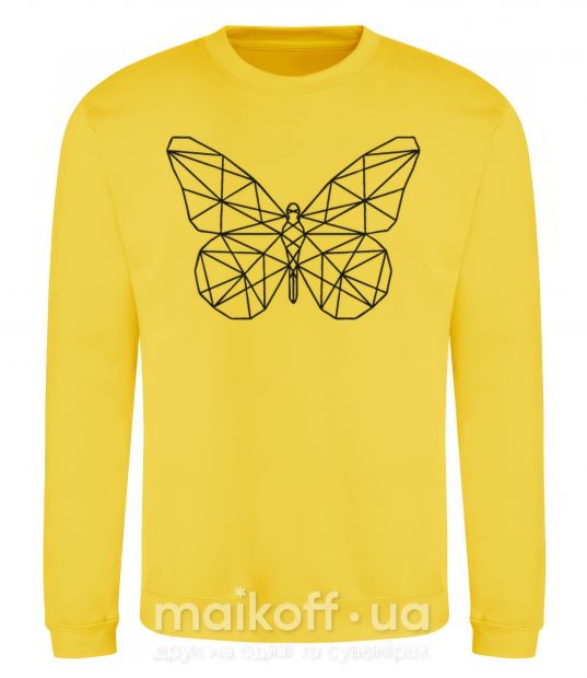 Світшот Butterfly geometria Сонячно жовтий фото