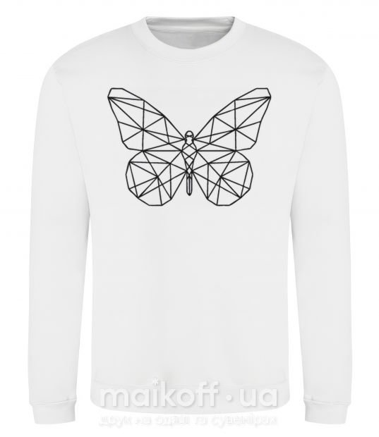 Світшот Butterfly geometria Білий фото