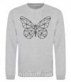 Світшот Butterfly geometria Сірий меланж фото