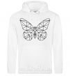 Женская толстовка (худи) Butterfly geometria Белый фото