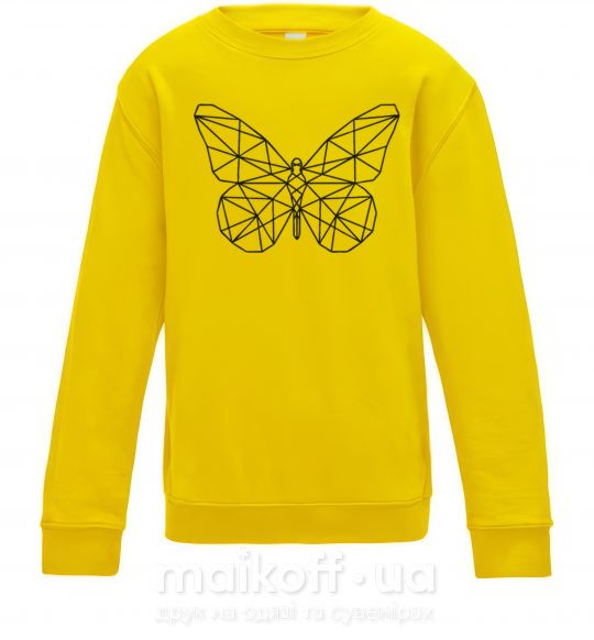 Детский Свитшот Butterfly geometria Солнечно желтый фото