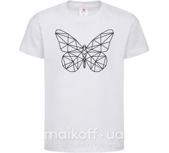 Дитяча футболка Butterfly geometria Білий фото
