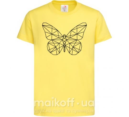 Дитяча футболка Butterfly geometria Лимонний фото