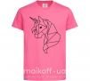 Детская футболка Единорог геометрия Ярко-розовый фото