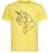Чоловіча футболка Единорог геометрия Лимонний фото