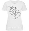 Жіноча футболка Единорог геометрия Білий фото