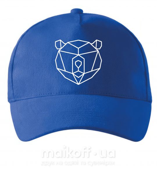 Кепка Медведь геометрия Ярко-синий фото