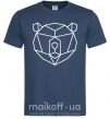 Мужская футболка Медведь геометрия Темно-синий фото