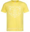 Чоловіча футболка Медведь геометрия Лимонний фото